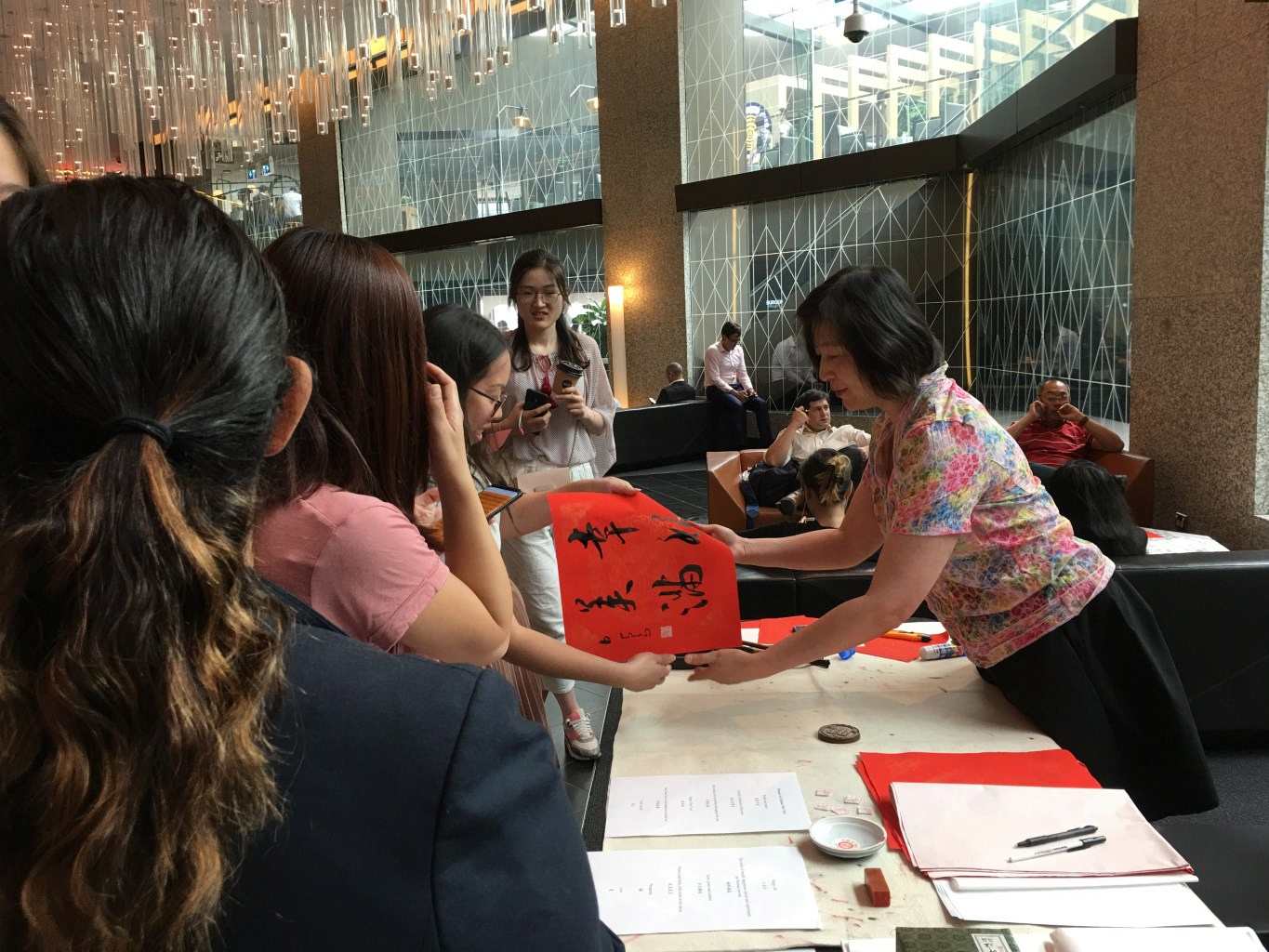 Chinese Calligraphy stall for Chinese New Year